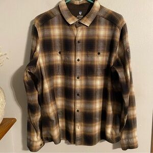 Mens Kuhl Long Sleeve Button Up Casual Outdoor Flannel Shirt SzL